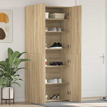 Sko Skab Med Hylde 80 X 35.5 X 180 Cm Konstrueret Træ