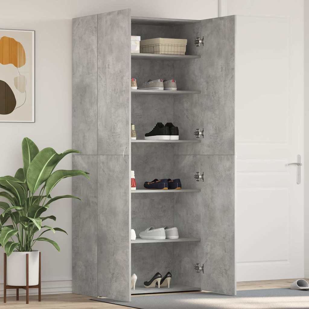 Sko Skab Med Hylde 80 X 35.5 X 180 Cm Konstrueret Træ