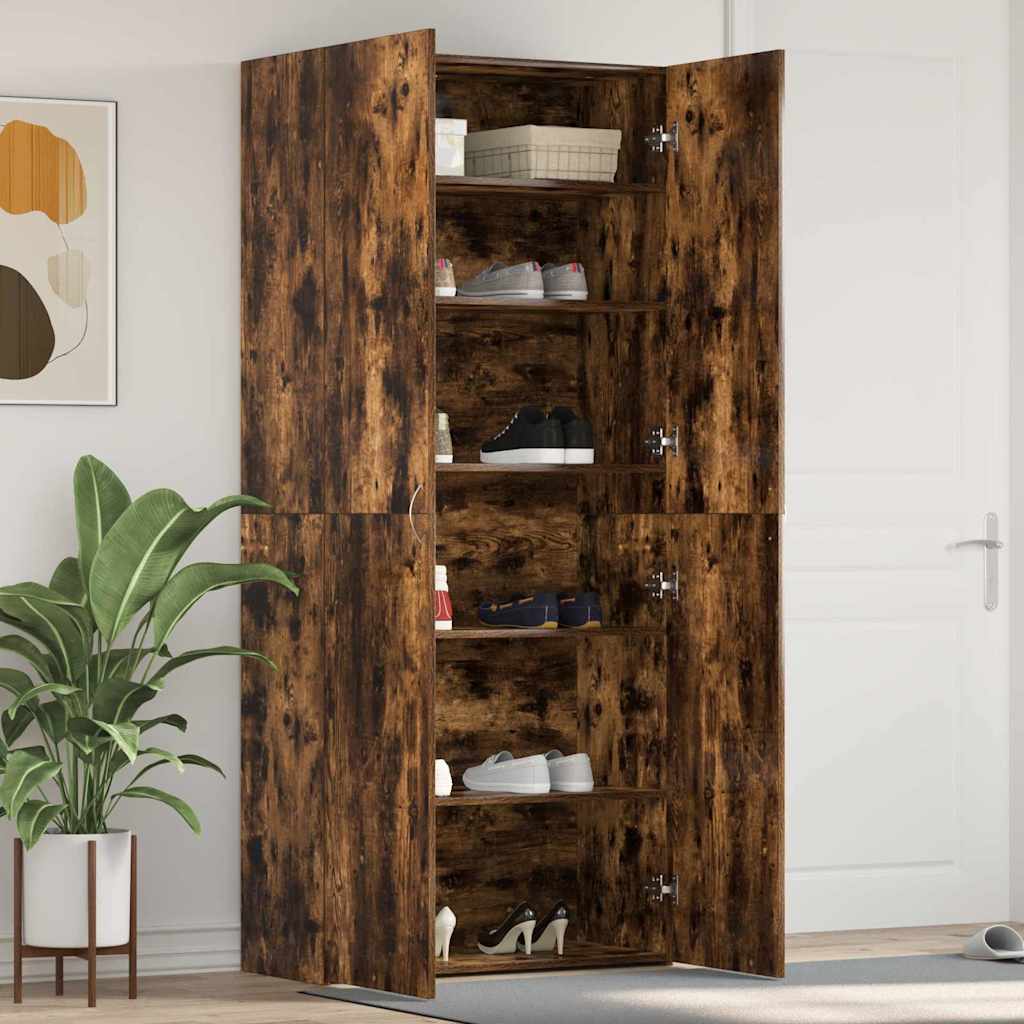Sko Skab Med Hylde 80 X 35.5 X 180 Cm Konstrueret Træ