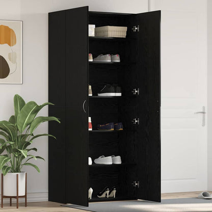 Sko Skab Med Hylde 80 X 35.5 X 180 Cm Konstrueret Træ
