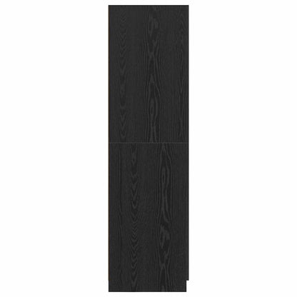 Garderobeskab Med Dør Sort 80 X 51 X 180 Cm Konstrueret Træ - Billede 7