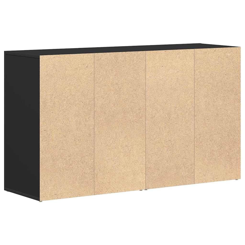 Sideboard Med Skuffe Sort 120 X 36 X 69 Cm Konstrueret Træ - Billede 8