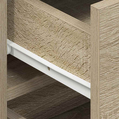 Sideboard Med Skuffe Sonoma-eg 120 X 36 X 69 Cm Konstrueret Træ - Billede 10