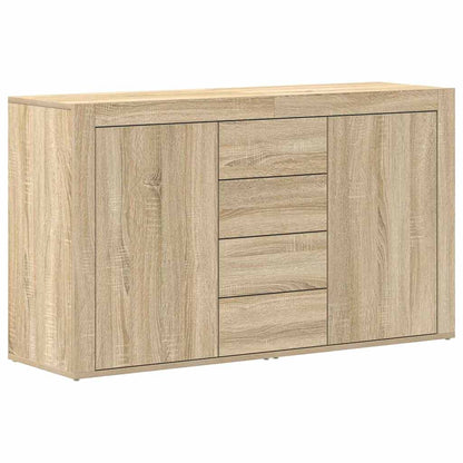 Sideboard Med Skuffe Sonoma-eg 120 X 36 X 69 Cm Konstrueret Træ - Billede 2