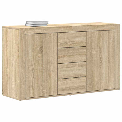 Sideboard Med Skuffe Sonoma-eg 120 X 36 X 69 Cm Konstrueret Træ - Billede 3