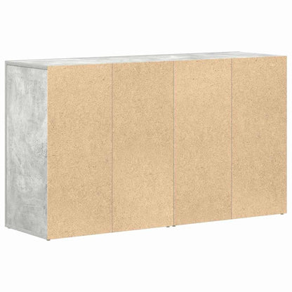 Sideboard Med Skuffe Betongrå 120 X 36 X 69 Cm Konstrueret Træ - Billede 8