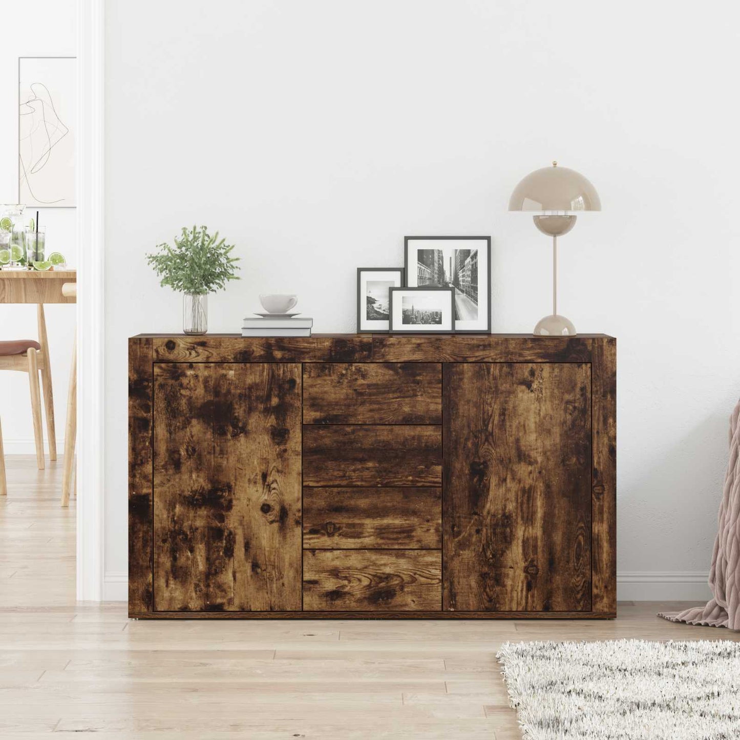 Sideboard Med Skuffe 120 X 36 X 69 Cm Konstrueret Træ - Billede 4