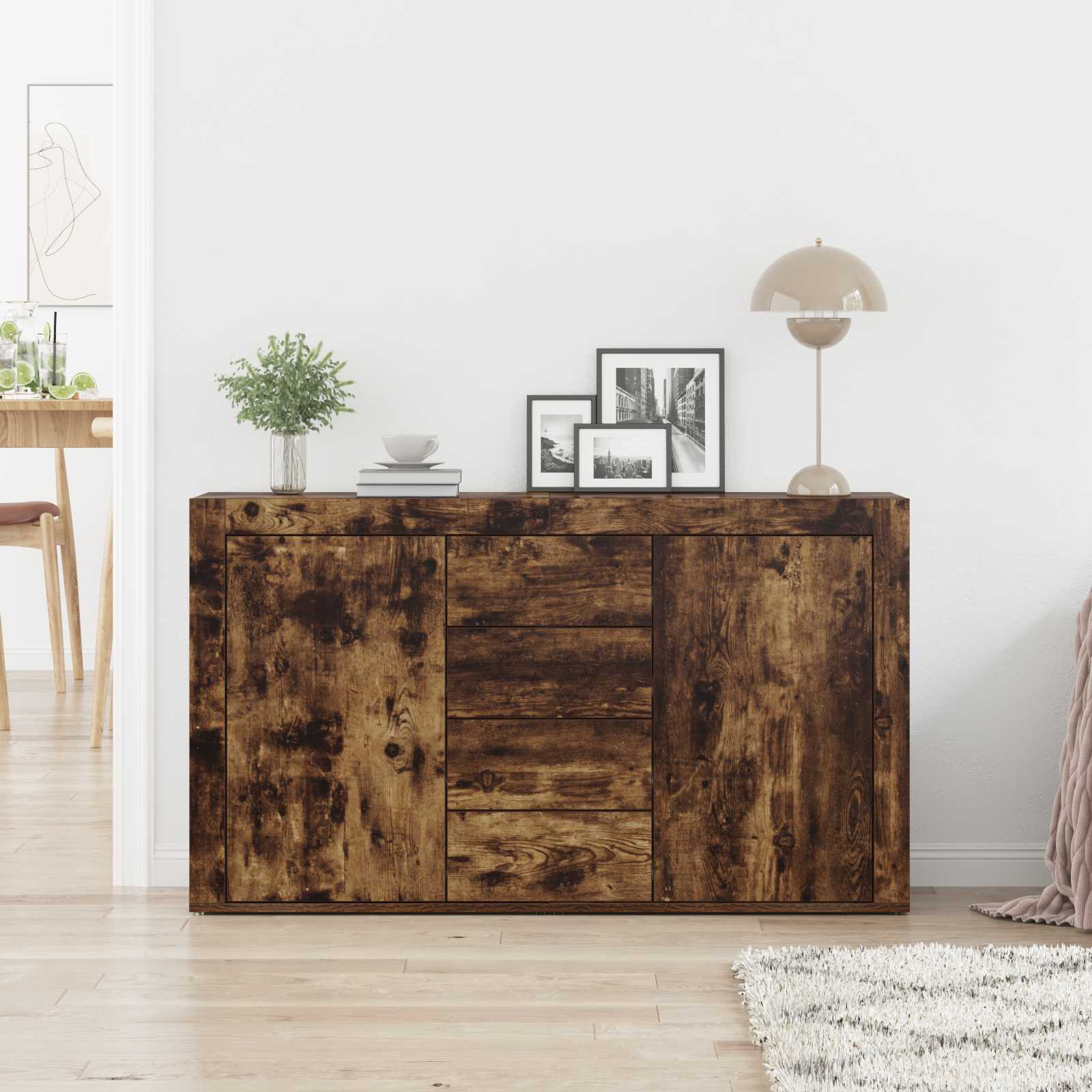 Sideboard Med Skuffe 120 X 36 X 69 Cm Konstrueret Træ - Billede 4