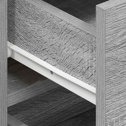 Sideboard Grå Sonoma-eg 120 X 36 X 69 Cm Konstrueret Træ - Billede 10