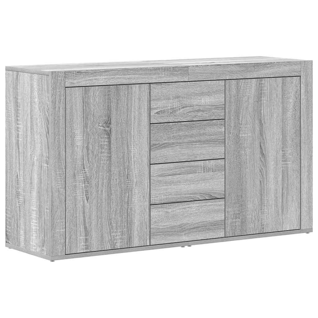 Sideboard Grå Sonoma-eg 120 X 36 X 69 Cm Konstrueret Træ - Billede 2