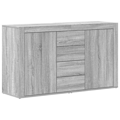 Sideboard Grå Sonoma-eg 120 X 36 X 69 Cm Konstrueret Træ - Billede 2
