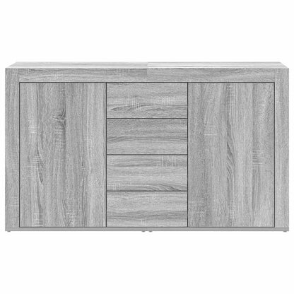 Sideboard Grå Sonoma-eg 120 X 36 X 69 Cm Konstrueret Træ - Billede 6