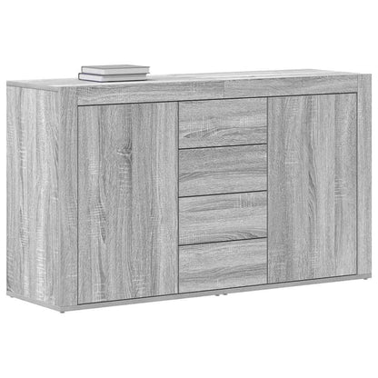 Sideboard Grå Sonoma-eg 120 X 36 X 69 Cm Konstrueret Træ - Billede 3