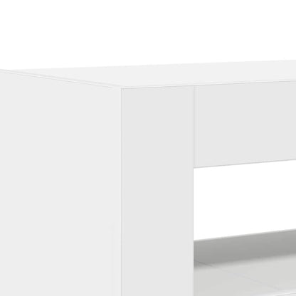 Sideboard Hvid 116 X 30 X 75 Cm Konstrueret Træ - Billede 10