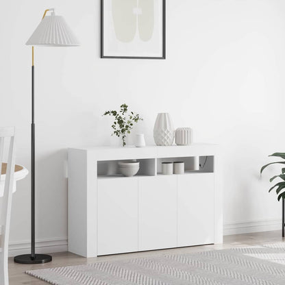 Sideboard Hvid 116 X 30 X 75 Cm Konstrueret Træ - Hovedbillede