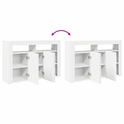 Sideboard Hvid 116 X 30 X 75 Cm Konstrueret Træ - Billede 13