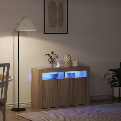 Sideboard Sonoma-eg 116 X 30 X 75 Cm Konstrueret Træ - Billede 5