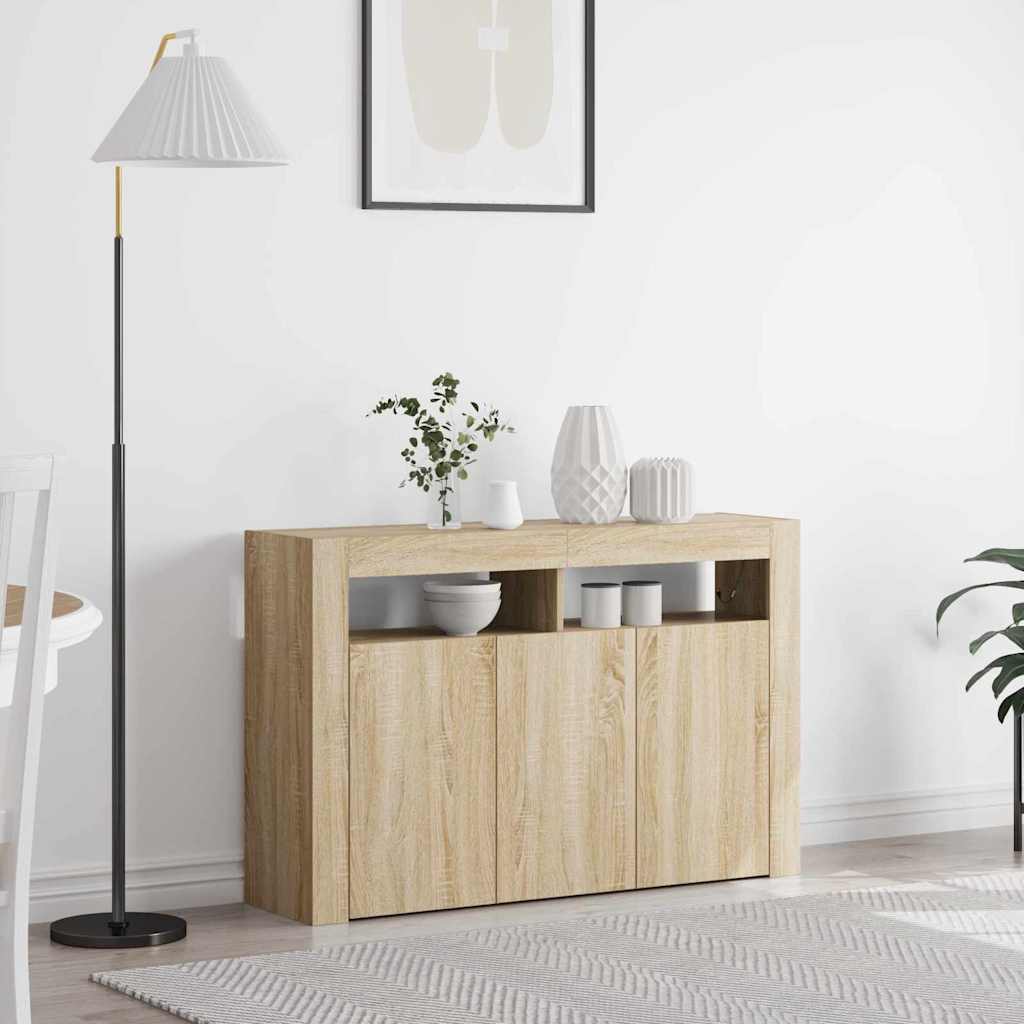 Sideboard Sonoma-eg 116 X 30 X 75 Cm Konstrueret Træ - Hovedbillede