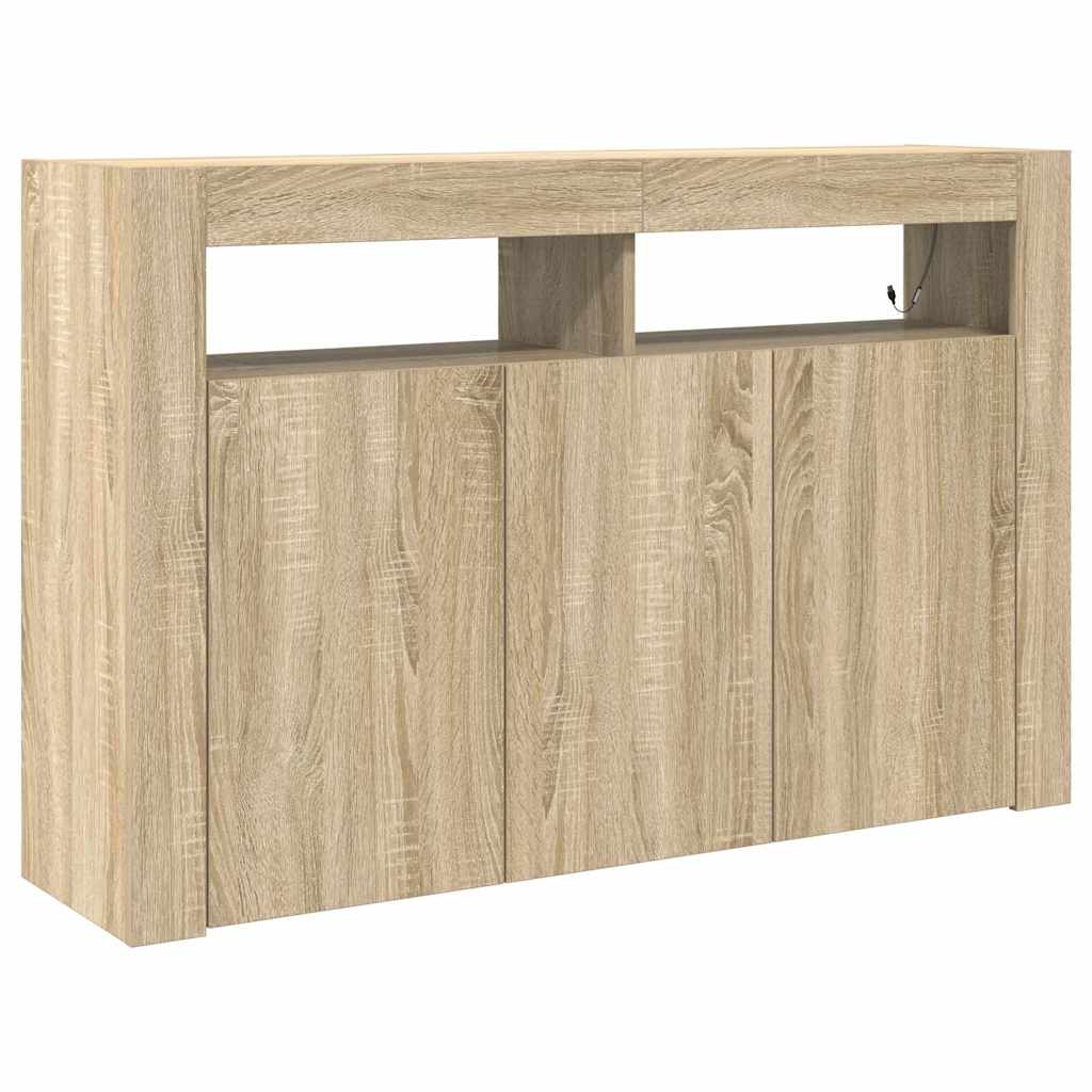Sideboard Sonoma-eg 116 X 30 X 75 Cm Konstrueret Træ - Billede 2