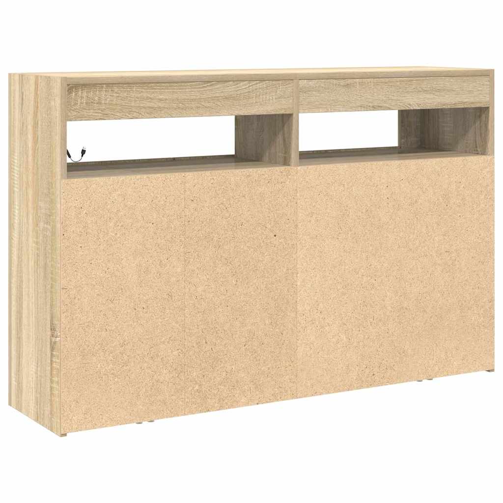 Sideboard Sonoma-eg 116 X 30 X 75 Cm Konstrueret Træ - Billede 9
