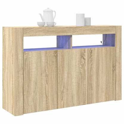 Sideboard Sonoma-eg 116 X 30 X 75 Cm Konstrueret Træ - Billede 3