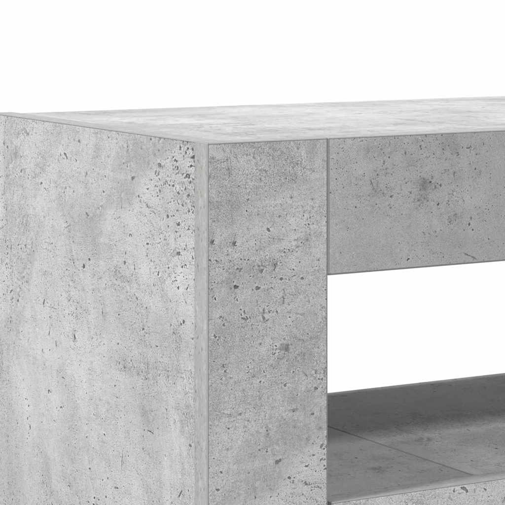 Sideboard Betongrå 116 X 30 X 75 Cm Konstrueret Træ - Billede 10
