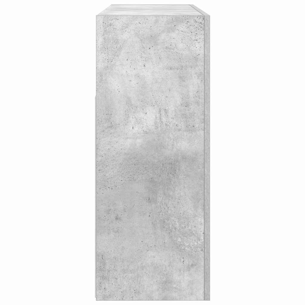 Sideboard Betongrå 116 X 30 X 75 Cm Konstrueret Træ - Billede 8