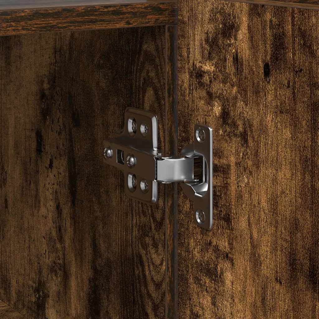 Sideboard Røget Eg 116 X 30 X 75 Cm Konstrueret Træ - Billede 11