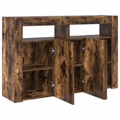 Sideboard Røget Eg 116 X 30 X 75 Cm Konstrueret Træ - Billede 6