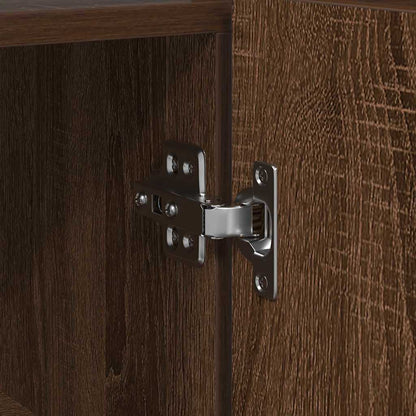 Sideboard Brun Eg 116 X 30 X 75 Cm Konstrueret Træ - Billede 10