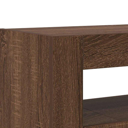 Sideboard Brun Eg 116 X 30 X 75 Cm Konstrueret Træ - Billede 11