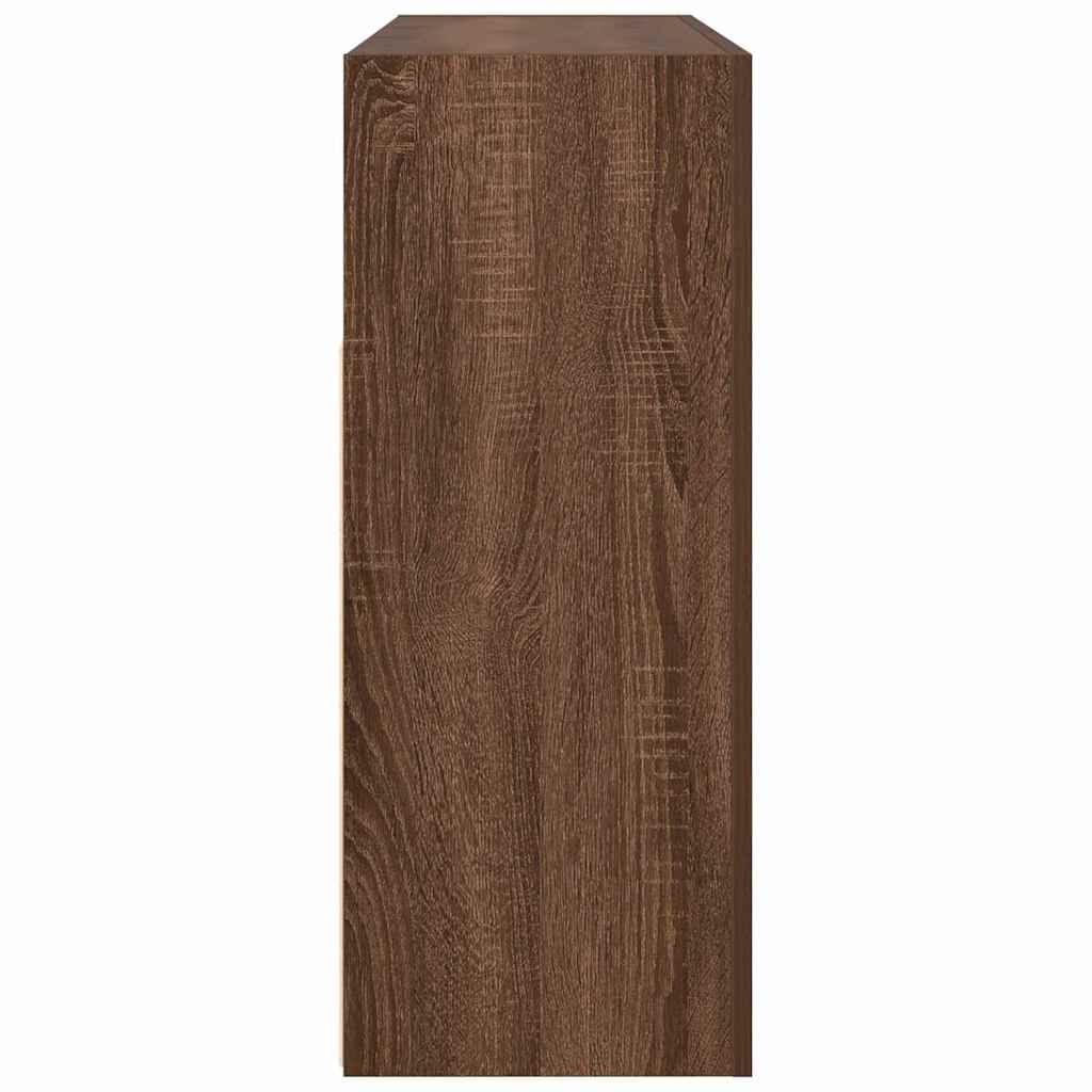 Sideboard Brun Eg 116 X 30 X 75 Cm Konstrueret Træ - Billede 8