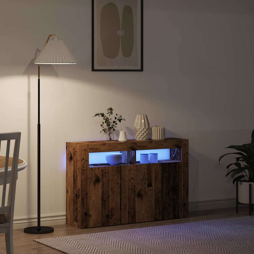 Sideboard Gammelt Træ 116 X 30 X 75 Cm Konstrueret Træ - Billede 5
