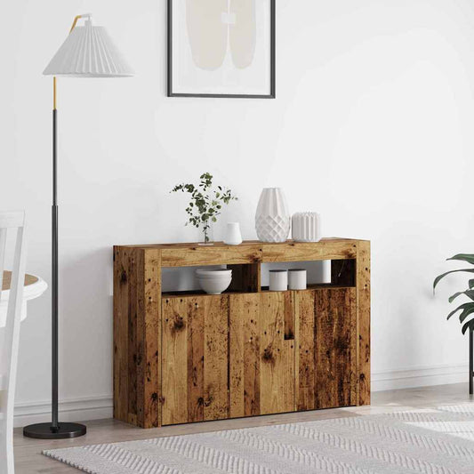 Sideboard Gammelt Træ 116 X 30 X 75 Cm Konstrueret Træ - Hovedbillede
