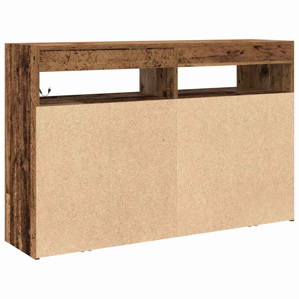Sideboard Gammelt Træ 116 X 30 X 75 Cm Konstrueret Træ - Billede 9