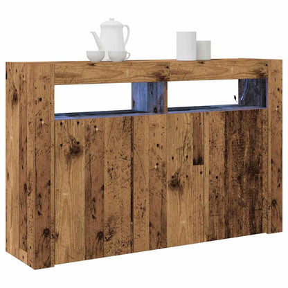 Sideboard Gammelt Træ 116 X 30 X 75 Cm Konstrueret Træ - Billede 3
