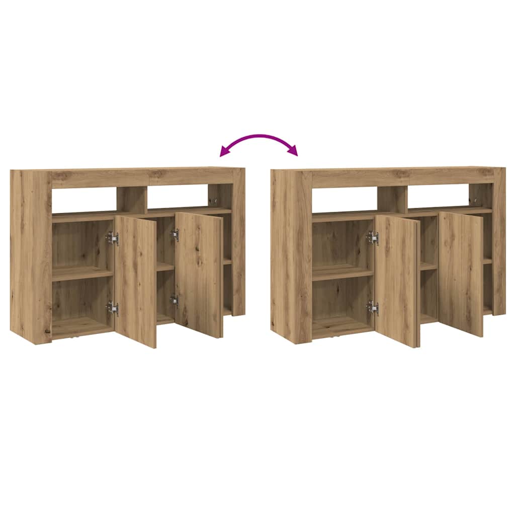 Sideboard Artisan Eg 116 X 30 X 75 Cm Konstrueret Træ - Billede 13