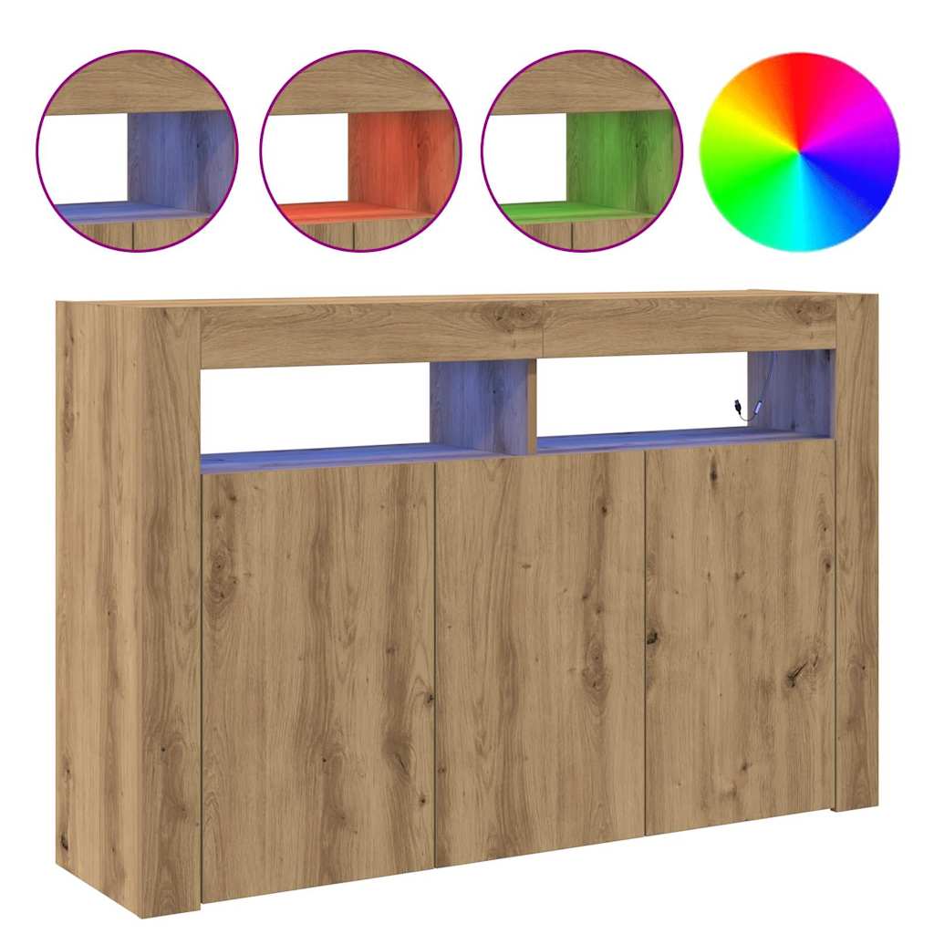 Sideboard Artisan Eg 116 X 30 X 75 Cm Konstrueret Træ - Billede 4