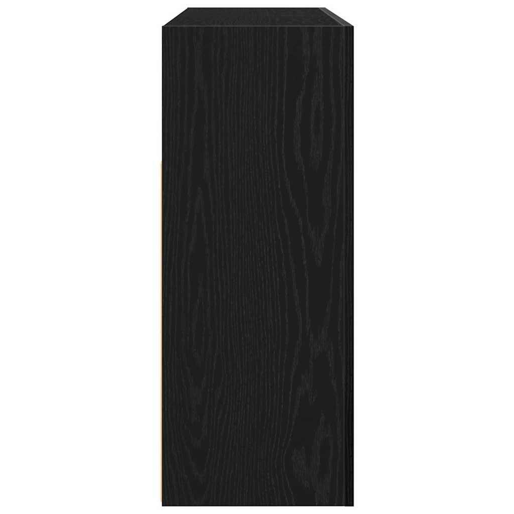 Sideboard Sort Eg 116 X 30 X 75 Cm Konstrueret Træ - Billede 8