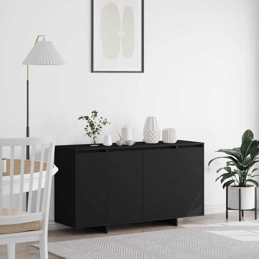 Sideboard Sort 135 X 41 X 69 Cm Konstrueret Træ - Hovedbillede