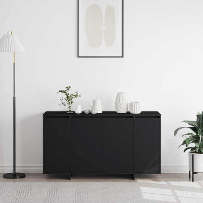 Sideboard Sort 135 X 41 X 69 Cm Konstrueret Træ - Billede 4