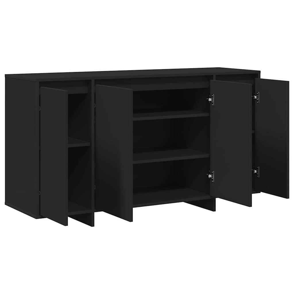 Sideboard Sort 135 X 41 X 69 Cm Konstrueret Træ - Billede 5