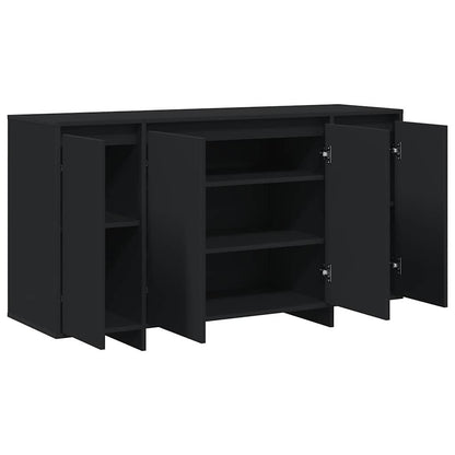 Sideboard Sort 135 X 41 X 69 Cm Konstrueret Træ - Billede 5
