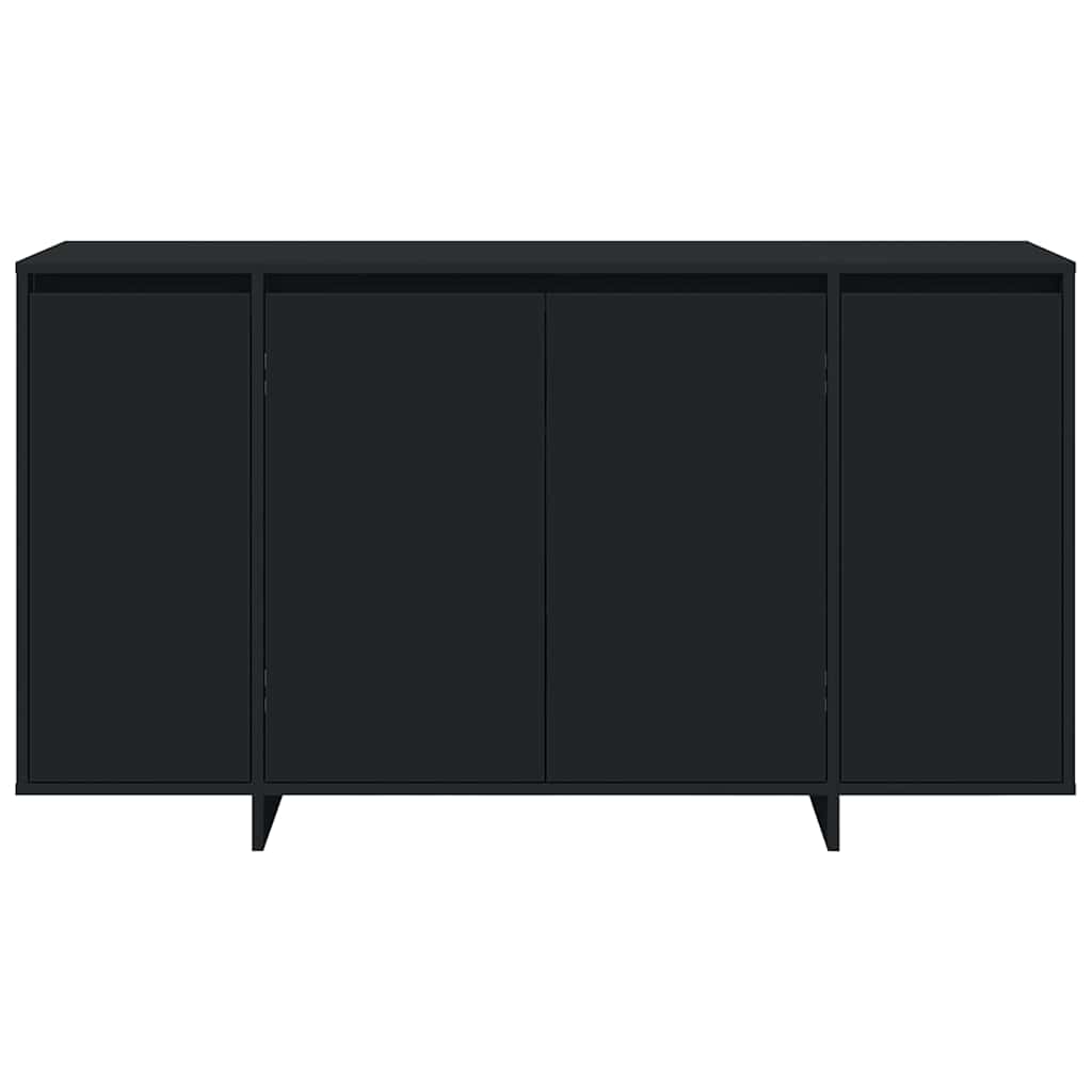 Sideboard Sort 135 X 41 X 69 Cm Konstrueret Træ - Billede 6