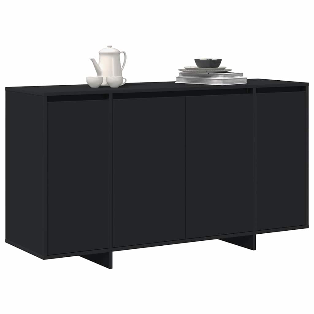 Sideboard Sort 135 X 41 X 69 Cm Konstrueret Træ - Billede 3