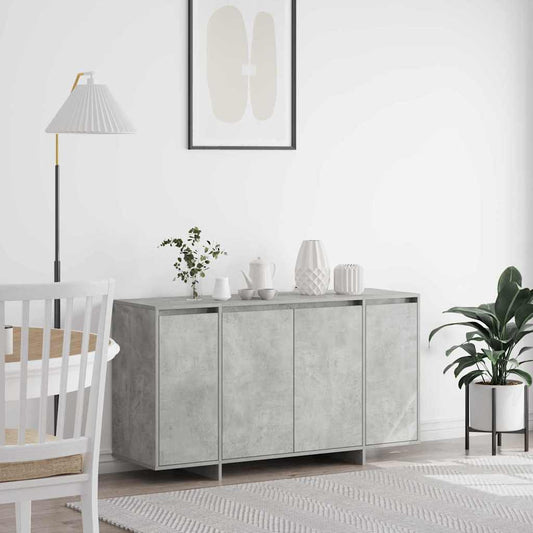 Sideboard Betongrå 135 X 41 X 69 Cm Konstrueret Træ - Hovedbillede
