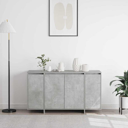Sideboard Betongrå 135 X 41 X 69 Cm Konstrueret Træ - Billede 4