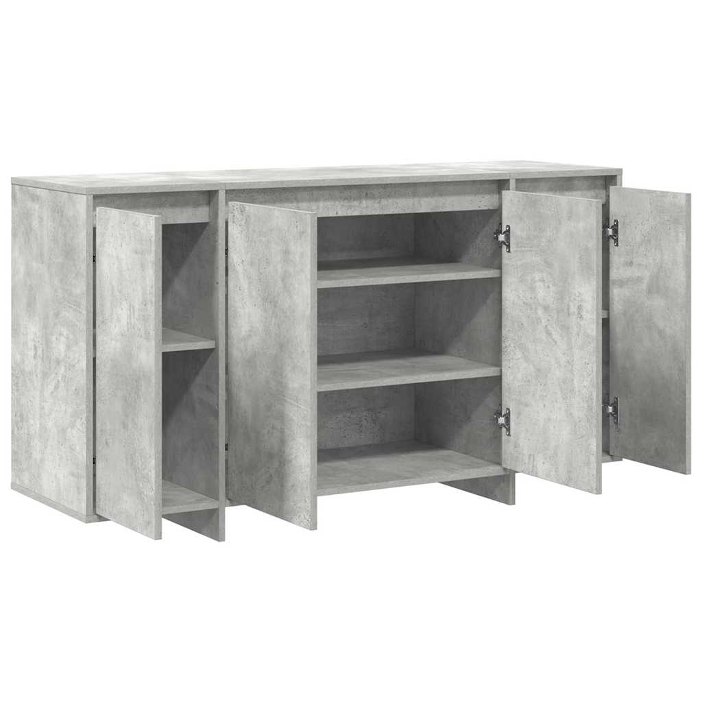 Sideboard Betongrå 135 X 41 X 69 Cm Konstrueret Træ - Billede 5