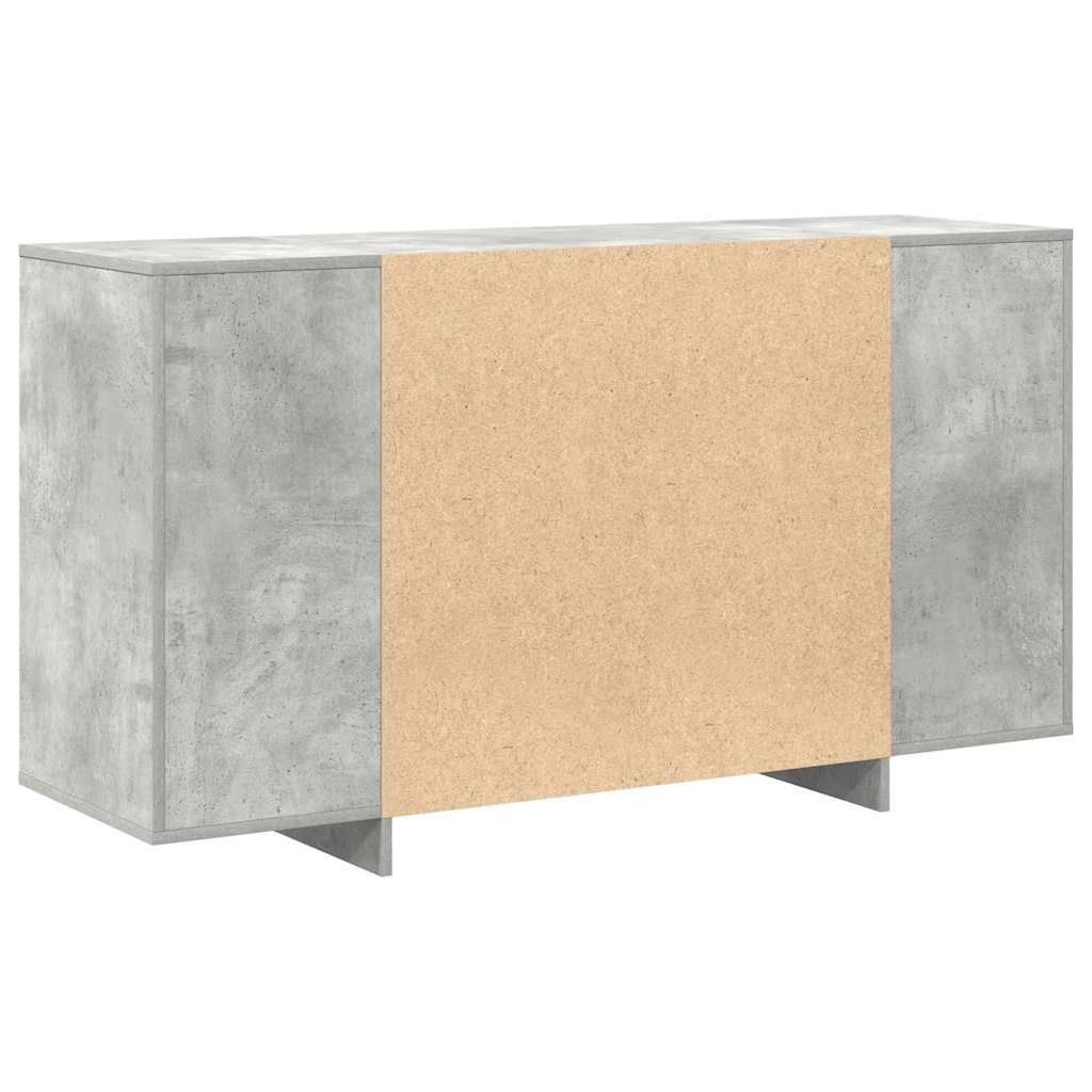 Sideboard Betongrå 135 X 41 X 69 Cm Konstrueret Træ - Billede 8
