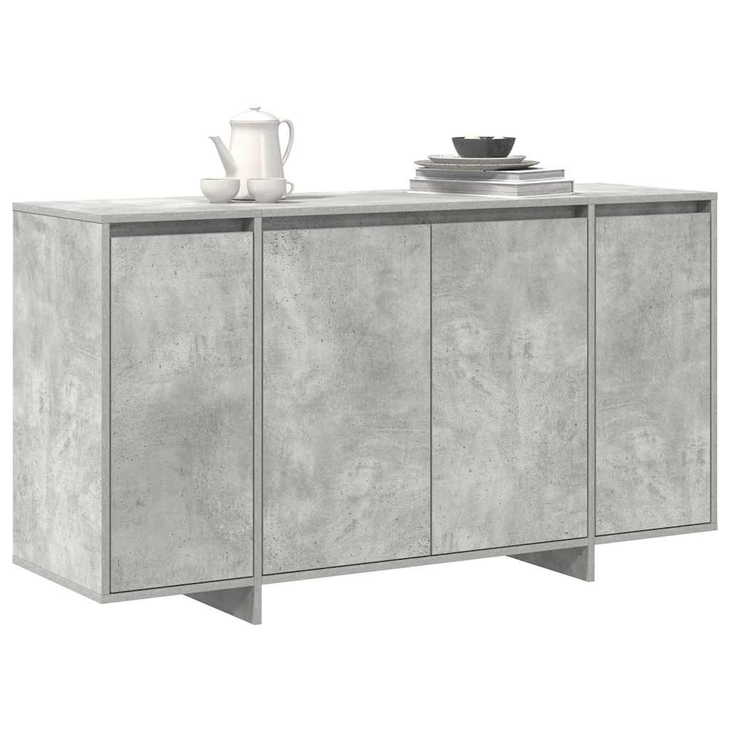 Sideboard Betongrå 135 X 41 X 69 Cm Konstrueret Træ - Billede 3